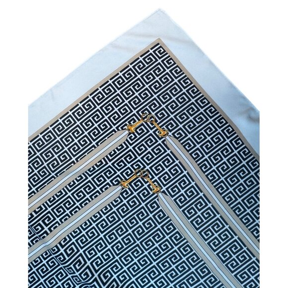 2/$30 NEW Colorful Painted Geometric Pattern Black White Beige Gold Accents - Picture 7 of 8